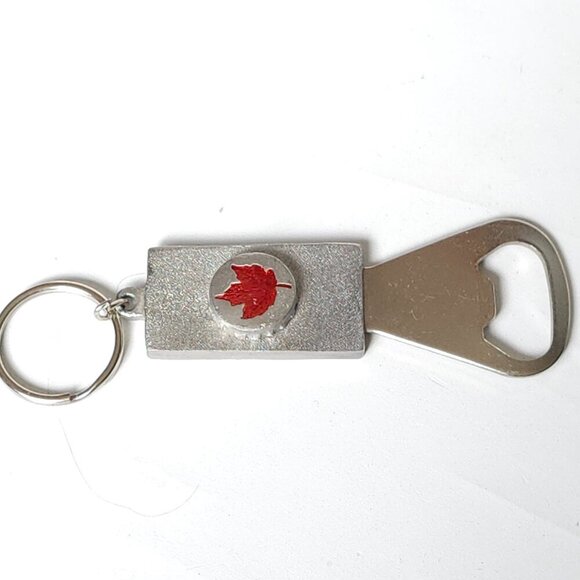 MOLSON CANADIAN Beer Bottle Opener Keychain Metal - Picture 1 of 2